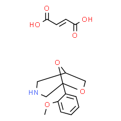 but-2-enedioic acid, 1-(2-methoxyphenyl)-7,8-dioxa-3-azabicyclo[3.2.1] octane结构式