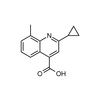 2-Cyclopropyl-8-methylquinoline-4-carboxylicacid Structure