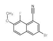 3-BROMO-8-FLUORO-7-METHOXY-1-NAPHTHONITRILE structure