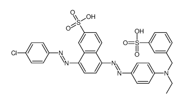 8-[(4-chlorophenyl)azo]-5-[[4-[ethyl[(3-sulfophenyl)methyl]amino]phenyl]azo]naphthalene-2-sulphonic acid picture