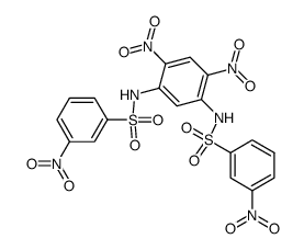 1,5-dinitro-2,4-bis-(3-nitro-benzenesulfonylamino)-benzene Structure