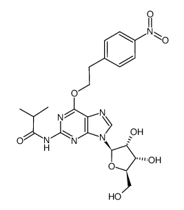 N2-isobutyryl-O6-<2-(4-nitrophenyl)ethyl>guanosine结构式