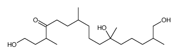 1,11,16-trihydroxy-3,7,11,15-tetramethylhexadecan-4-one结构式