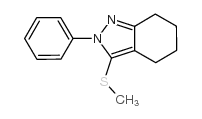 3-METHYLTHIO-2-PHENYL-4,5,6,7-TETRAHYDRO-2H-INDAZOLE结构式