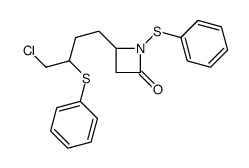 4-(4-chloro-3-phenylsulfanylbutyl)-1-phenylsulfanylazetidin-2-one结构式