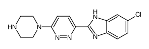 6-chloro-2-(6-piperazin-1-ylpyridazin-3-yl)-1H-benzoimidazole结构式