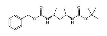 cis-1-(Boc-aMino)-3-(Cbz-aMino)cyclopentane Structure