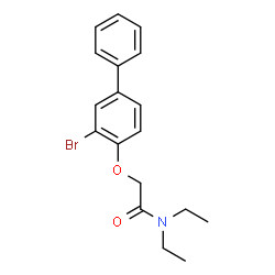 2-[(3-Bromo-4-biphenylyl)oxy]-N,N-diethylacetamide structure