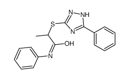 N-phenyl-2-[(5-phenyl-1H-1,2,4-triazol-3-yl)sulfanyl]propanamide Structure