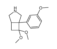 6,6-dimethoxy-5-(3-methoxyphenyl)-3-azabicyclo[3.2.0]heptane结构式