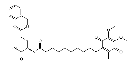 10-(2,3-dimethoxy-5-methyl-1,4-benzoquinon-6-yl)decanoyl-D-isoglutamine benzyl ester Structure