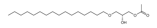 (R)-1-O-hexadecyl-3-acetyl-sn-glycerol Structure