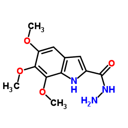 5,6,7-Trimethoxy-1H-indole-2-carbohydrazide结构式