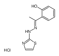 2-[1-(Thiazol-2-yl-hydrazono)-ethyl]-phenol; hydrochloride Structure