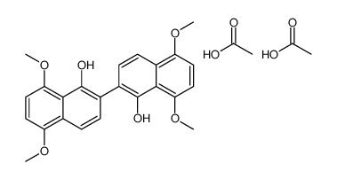 acetic acid,2-(1-hydroxy-5,8-dimethoxynaphthalen-2-yl)-5,8-dimethoxynaphthalen-1-ol Structure