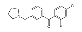 4-CHLORO-2-FLUORO-3'-PYRROLIDINOMETHYL BENZOPHENONE结构式