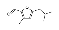 3-methyl-5-(2-methylpropyl)furan-2-carbaldehyde Structure