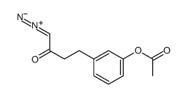 4-(3-acetyloxyphenyl)-1-diazoniobut-1-en-2-olate Structure