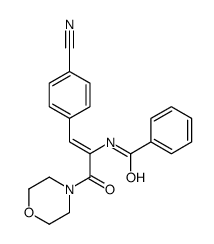 N-[1-(4-cyanophenyl)-3-morpholin-4-yl-3-oxoprop-1-en-2-yl]benzamide Structure