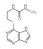 3-methyl-1-[2-(5H-purin-6-ylsulfanyl)ethyl]urea结构式