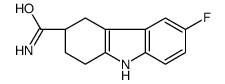 (3S)-6-fluoro-2,3,4,9-tetrahydro-1H-carbazole-3-carboxamide结构式