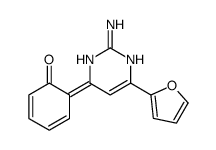 6-[2-amino-6-(furan-2-yl)-1H-pyrimidin-4-ylidene]cyclohexa-2,4-dien-1-one Structure
