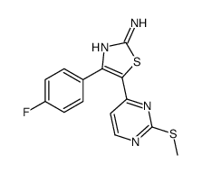 4-(4-fluorophenyl)-5-(2-methylsulfanylpyrimidin-4-yl)-1,3-thiazol-2-amine Structure