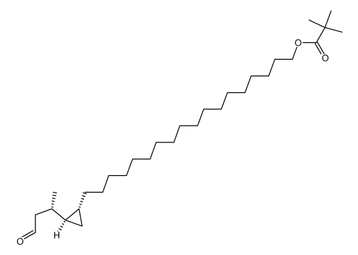 2,2-dimethylpropionic acid 18-[(1R,2S)-2-((S)-1-methyl-3-oxopropyl)cyclopropyl]octadecyl ester Structure