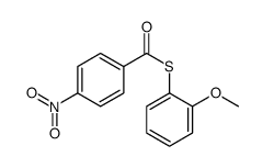 S-(2-methoxyphenyl) 4-nitrobenzenecarbothioate结构式