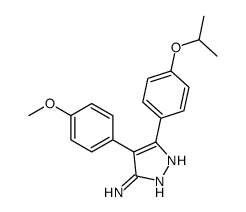 4-(4-methoxyphenyl)-5-(4-propan-2-yloxyphenyl)-1H-pyrazol-3-amine Structure