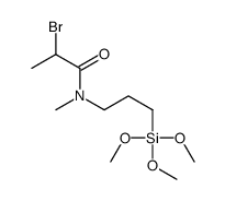 2-bromo-N-methyl-N-(3-trimethoxysilylpropyl)propanamide结构式