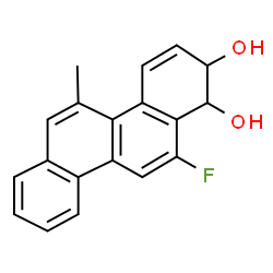 1,2-dihydro-1,2-dihydroxy-12-fluoro-5-methylchrysene结构式