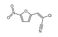 2-chloro-3-(5-nitrofuran-2-yl)prop-2-enenitrile结构式