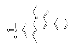 8-ethyl-4-methyl-2-methylsulfonyl-6-phenylpyrido[2,3-d]pyrimidin-7-one结构式