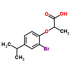 2-(2-Bromo-4-isopropylphenoxy)propanoic acid结构式