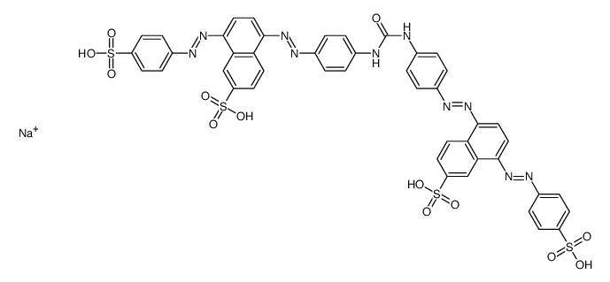 5,5'-[carbonylbis(imino-p-phenyleneazo)]bis[8-[(4-sulphophenyl)azo]naphthalene-2-sulphonic] acid, sodium salt结构式