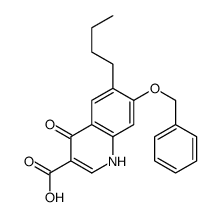 6-butyl-1,4-dihydro-4-oxo-7-(phenylmethoxy)quinoline-3-carboxylic acid结构式
