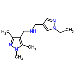 1-(1-Ethyl-1H-pyrazol-4-yl)-N-[(1,3,5-trimethyl-1H-pyrazol-4-yl)methyl]methanamine结构式