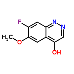 7-Fluoro-6-methoxy-4-cinnolinol结构式
