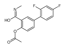 2,4-二氟-3-(甲基氨基甲酰)联苯-4-乙酸结构式