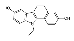 11-ethyl-6,11-dihydro-3,8-dihydroxy-5H-benzo[a]carbazole结构式