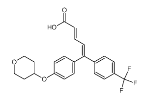 (2E,4Z)-5-[4-(Tetrahydropyran-4-yloxy)phenyl]-5-[4-(trifluoromethyl)phenyl]-2,4-pentadienoic acid结构式