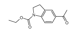 5-acetyl-1-ethoxycarbonyl-2,3-dihydro-1H-indole Structure