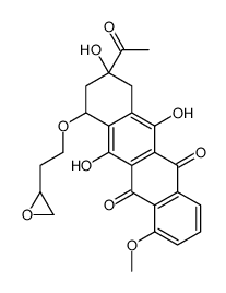 9-acetyl-6,9,11-trihydroxy-4-methoxy-7-[2-(oxiran-2-yl)ethoxy]-8,10-dihydro-7H-tetracene-5,12-dione Structure