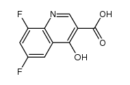 6,8-difluoro-4-hydroxy-3-quinolinecarboxylic acid结构式