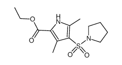 ethyl 3,5-dimethyl-4-(pyrrolidin-1-ylsulfonyl)-1H-pyrrole-2-carboxylate Structure