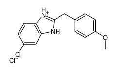 6-chloro-2-[(4-methoxyphenyl)methyl]-1H-benzimidazol-3-ium,chloride Structure