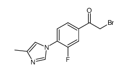 2-bromo-1-(3-fluoro-4-(4-methyl-1H-imidazol-1-yl)phenyl)ethan-1-one Structure