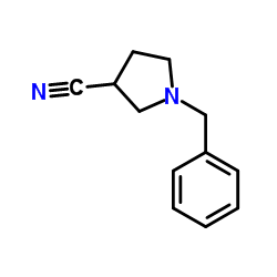 1-苄基吡咯烷-3-甲腈结构式