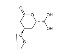 (4R,6S)-4-(tert-butyldimethylsilyloxy)-6-(dihydroxymethyl)tetrahydro-2H-pyran-2-one结构式